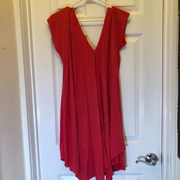 Diane von Furstenberg Swim Cover Up Tunic Red Size M EUC - Picture 7 of 7